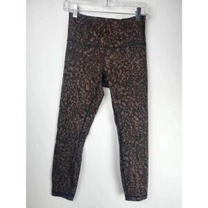 Lululemon Wunder Under High Rise Crop Legging Camo Size 8.